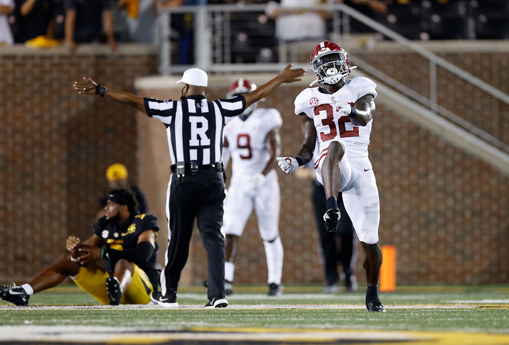 Dylan Moses celebrates